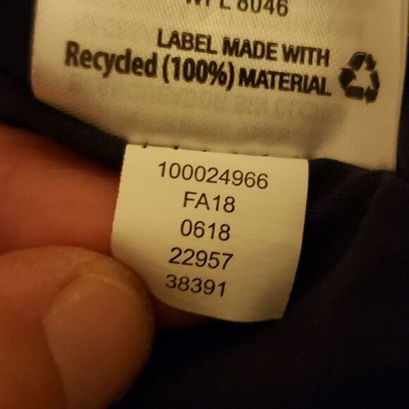 MAISON JULES  Navy Dog Print Flowy Midi Dress sz 12 - Picture 9 of 11